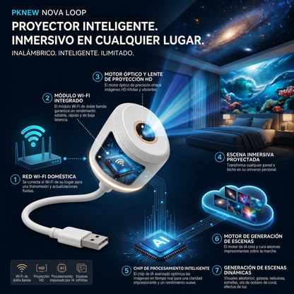 30% DE DESCUENTO🎁 PKNEW® 🎁 Proyector Ambiental 360° de Galaxia y Olas del Océano🎁