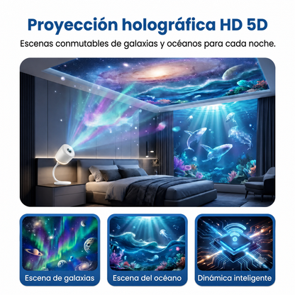 30% DE DESCUENTO🎁 PKNEW® 🎁 Proyector Ambiental 360° de Galaxia y Olas del Océano🎁