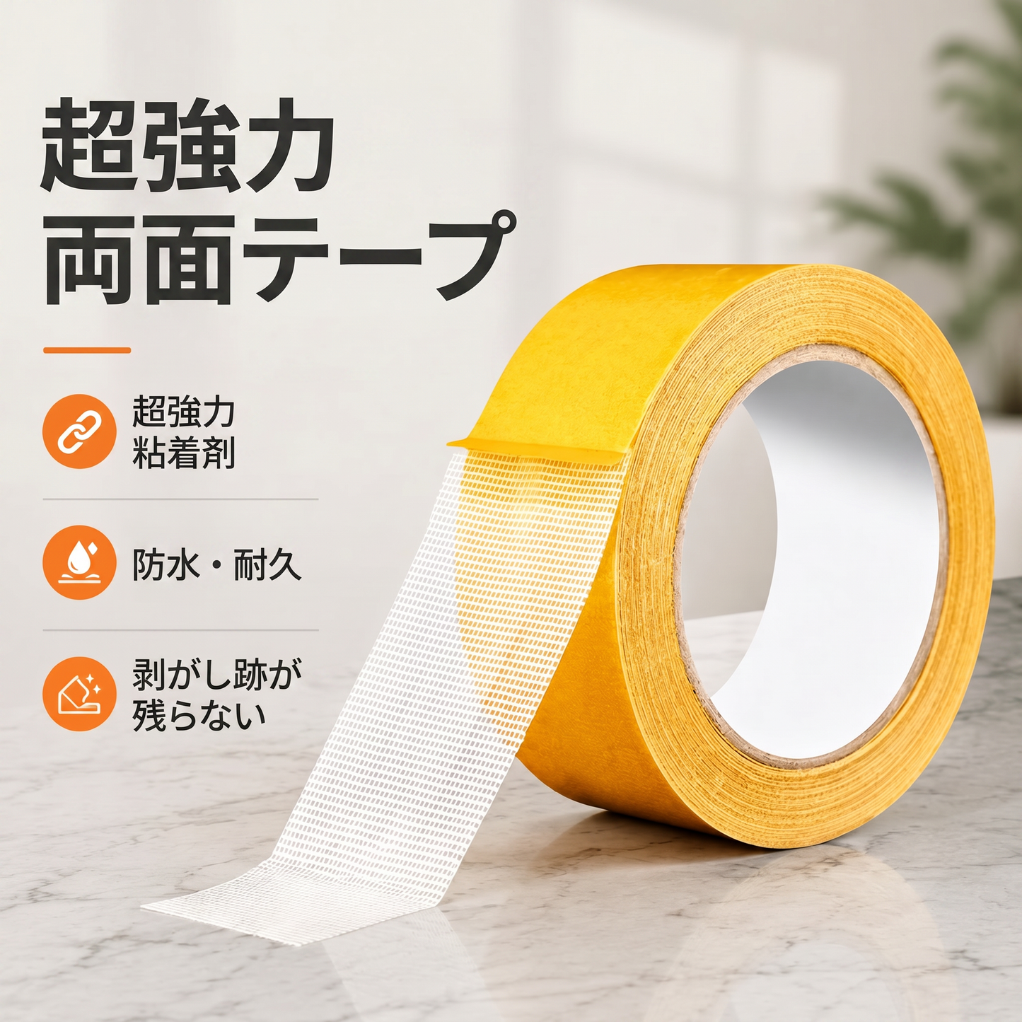 𝗣𝗞𝐍E𝗪® 超強力両面テープ 防水 剥がせる 跡が残らない 高粘着 カーペット/壁紙/バルーン/ご家庭用に最適🔥