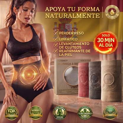 Tienda Insignia Oficial de la Marca Top 1🍎 BLUESHOT® 2026 – Pantalones Cortos 4 en 1 con Micro-Partículas de Moringa & Berberina para🍎 Moldear y Quemar Grasa