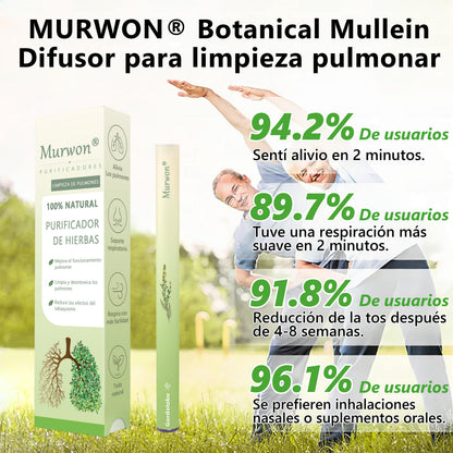 𝐓𝐢𝐞𝐧𝐝𝐚 𝐨𝐟𝐢𝐜𝐢𝐚𝐥 🍈𝐌𝐮𝐫𝑤𝗈𝒏® Difusor Botánico de Mullein para Limpieza de Pulmones (🫁 Tos, faringitis, dificultad para respirar, flema, congestión nasal, bronquitis, síntomas alérgicos, malestar pulmonar)1🎉🎉