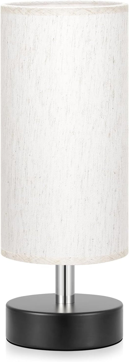 Pequeña lámpara de mesa de noche – lámpara minimalista para mesita de noche y escritorio, para dormitorio, sala de estar, oficina y dormitorio universitario.