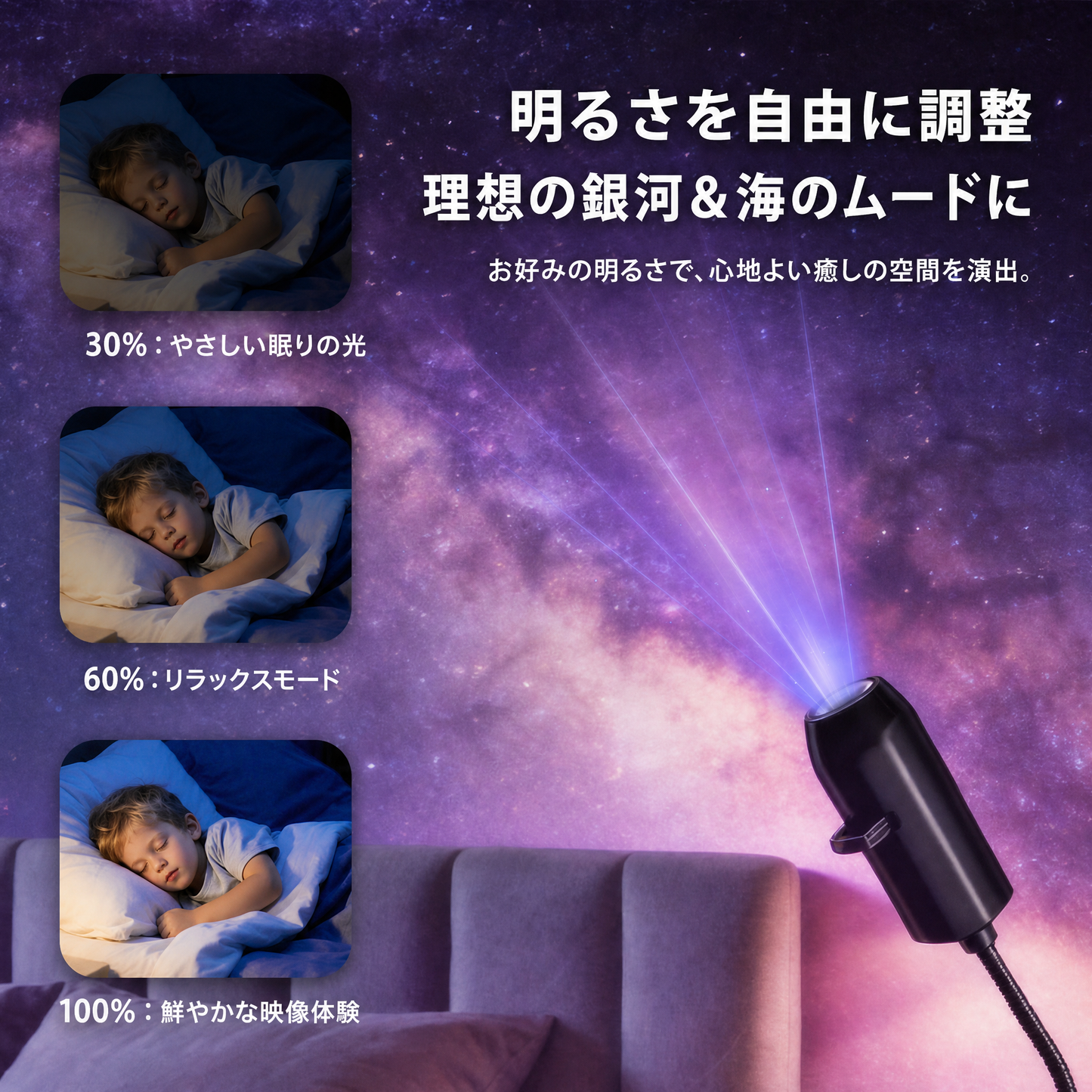 PKNEW®🍉次世代スマートプロジェクション 𝐇𝐃 スマート ダイナミック 𝟓𝐃 ホログラフィック ナイトライト プロジェクター🦢