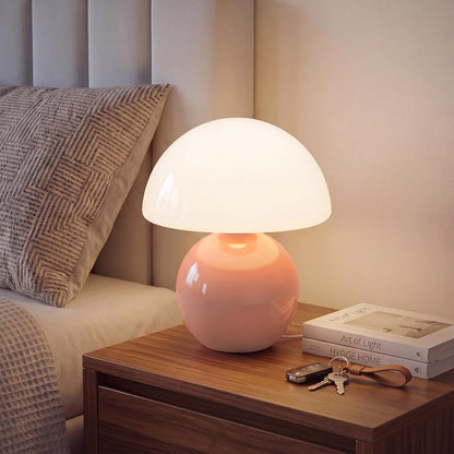 Lámpara de mesa para dormitorio, lámpara de mesita de noche con efecto de cristal agrietado (ice crackle), pequeña lámpara moderna para mesita de noche, adecuada para sala de estar, lámpara de escritorio estética de estilo mid-century.