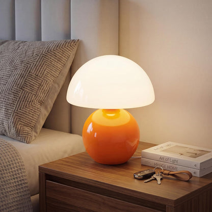 Lámpara de mesa para dormitorio, lámpara de mesita de noche con efecto de cristal agrietado (ice crackle), pequeña lámpara moderna para mesita de noche, adecuada para sala de estar, lámpara de escritorio estética de estilo mid-century.