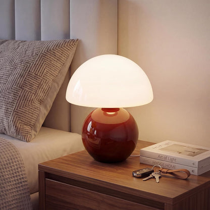 Lámpara de mesa para dormitorio, lámpara de mesita de noche con efecto de cristal agrietado (ice crackle), pequeña lámpara moderna para mesita de noche, adecuada para sala de estar, lámpara de escritorio estética de estilo mid-century.