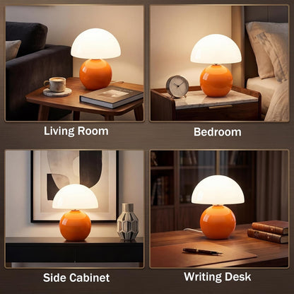 Lámpara de mesa para dormitorio, lámpara de mesita de noche con efecto de cristal agrietado (ice crackle), pequeña lámpara moderna para mesita de noche, adecuada para sala de estar, lámpara de escritorio estética de estilo mid-century.
